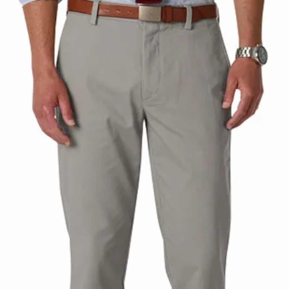 Dockers Slim Fit D1 Flat Front Signature Khaki Size 38 x 29 Grey